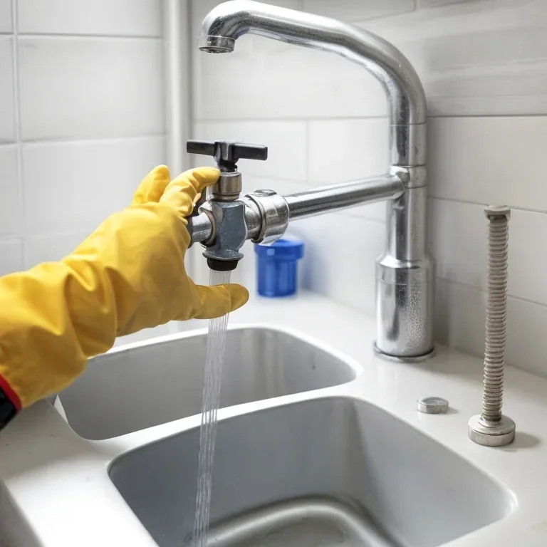 Técnico de ValvulaHubFix inspeccionando un grifo